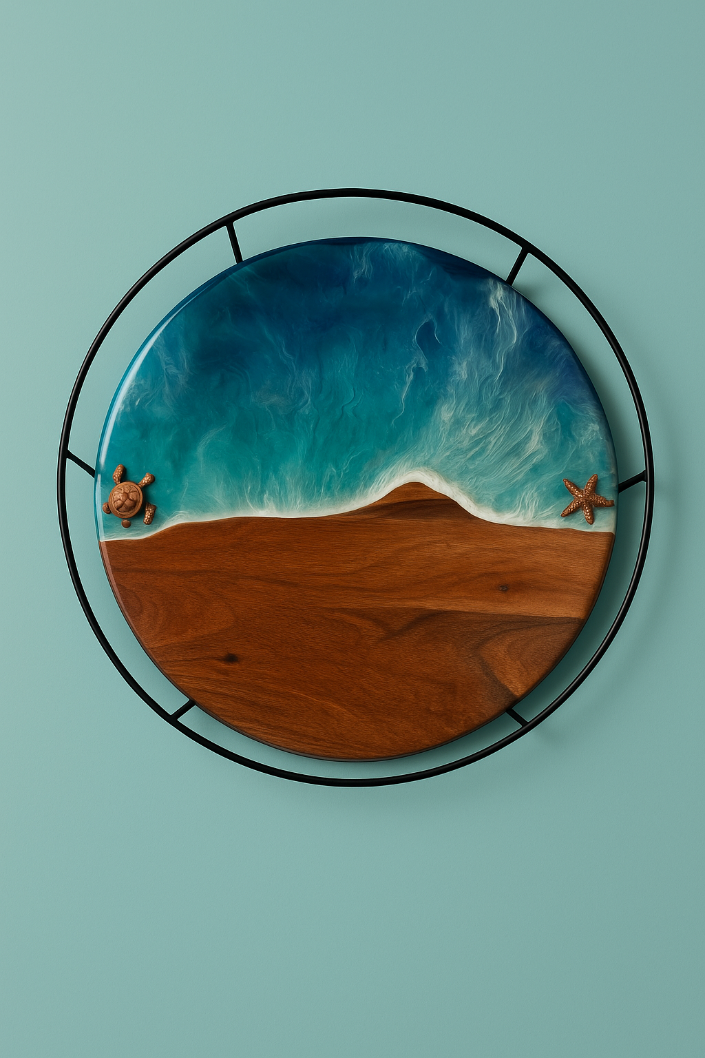 Ocean Breeze Lazy Susan – 18 Acacia with Edges