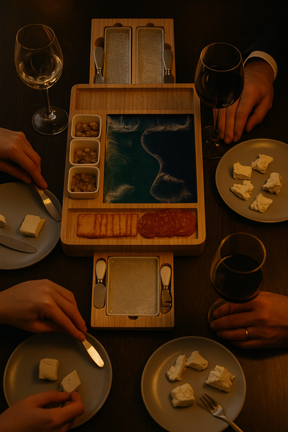 The Coastal Host — Expandable Cheese & Charcuterie Board