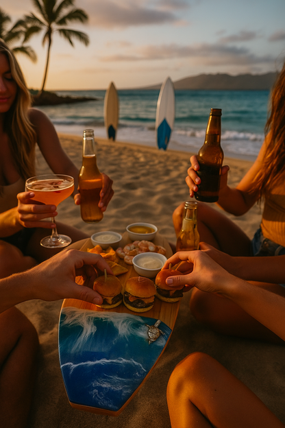 Surf & Serve Cheeseboard – Bamboo + Resin