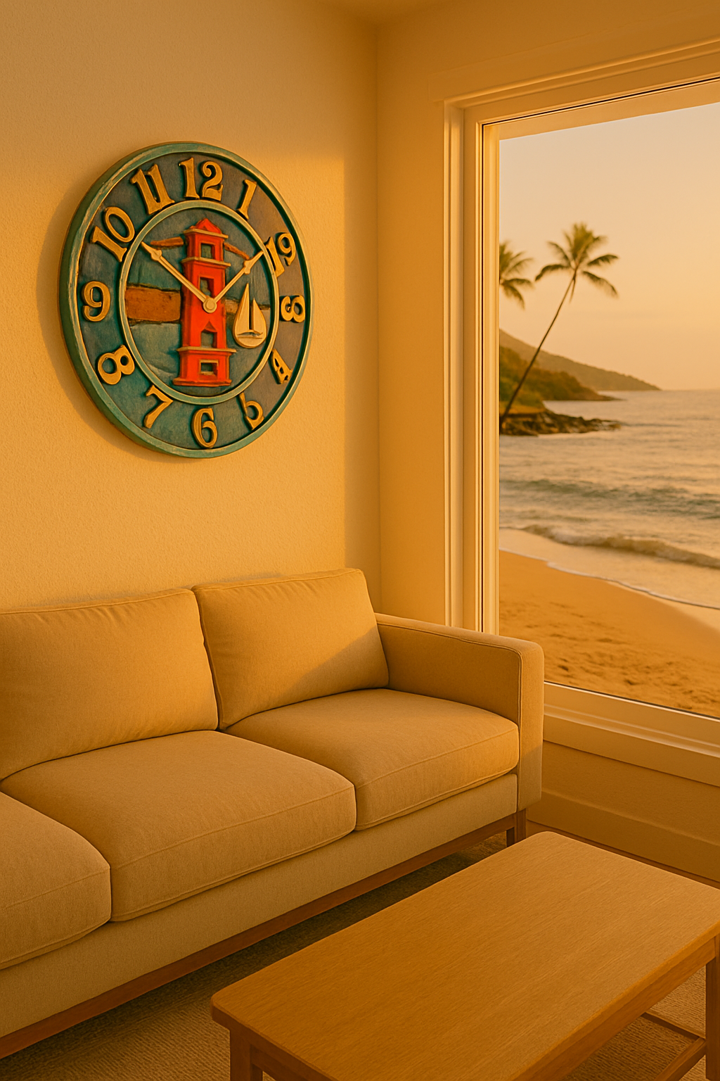Coastal Timepieces – 18” Resin Wall Clocks