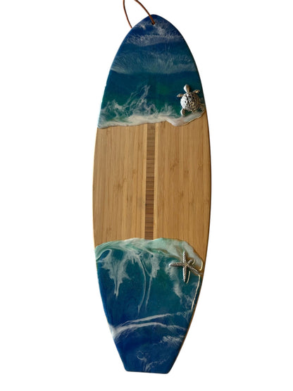 Surf & Serve Cheeseboard – Bamboo + Resin