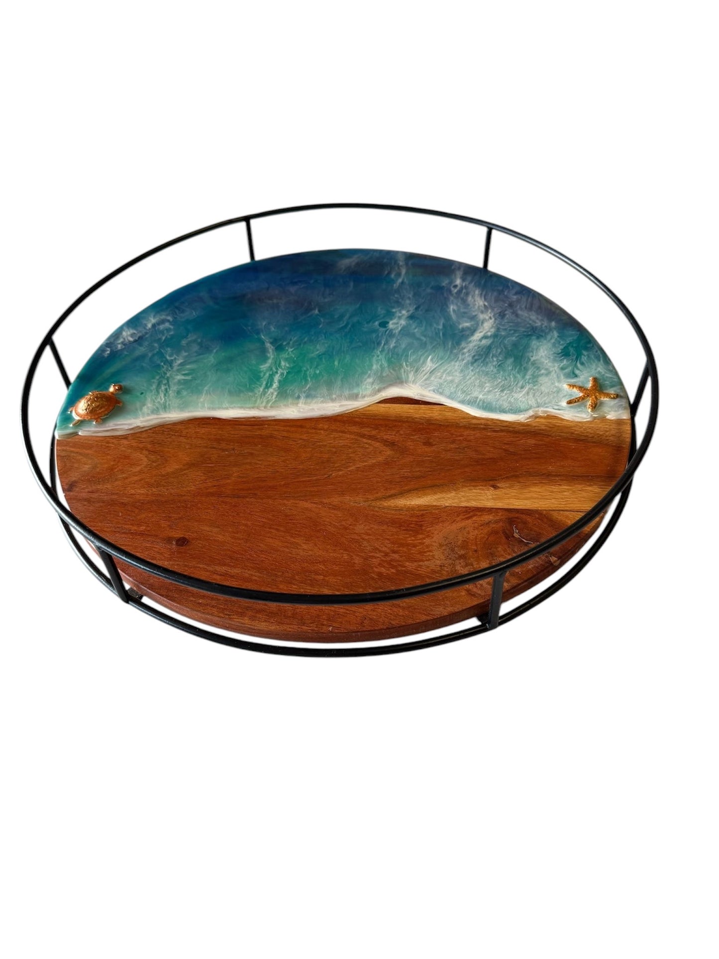 Ocean Breeze Lazy Susan – 18 Acacia with Edges