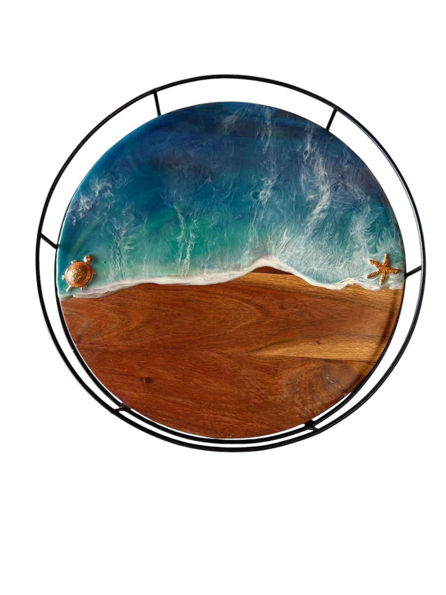 Ocean Breeze Lazy Susan – 18 Acacia with Edges