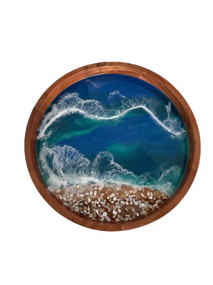 Ocean Breeze Lazy Susan – 18 Acacia with Edges