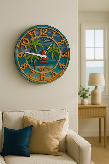 Coastal Timepieces – 18” Resin Wall Clocks